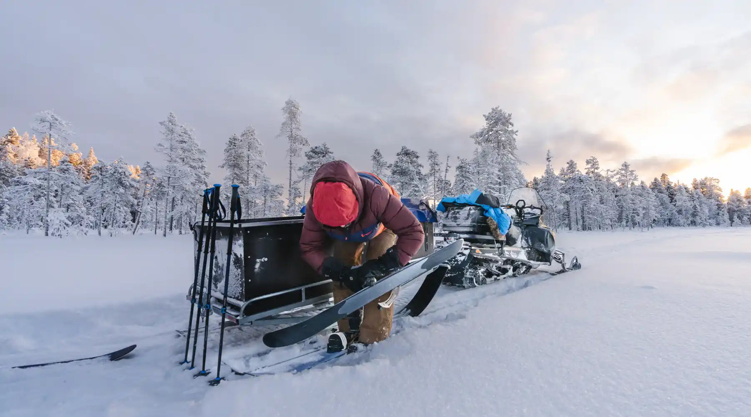 Why Short Skinbased Skis Are Essential for Snowmobile Users and Winter Forest Workers